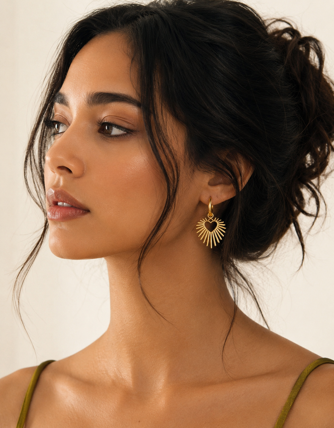 Golden Heart Earrings