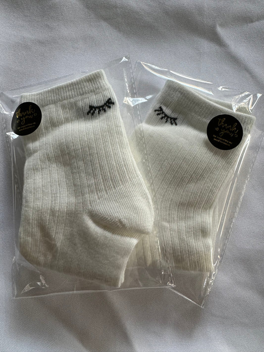 White Lash Socks